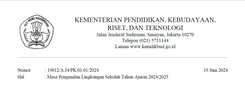 Surat Edaran Masa Pengenalan Lingkungan Sekolah Tahun Ajaran 2024/2025