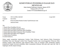 Surat Edaran Peluncuran Buku Panduan Gerakan Tujuh Kebiasaan Anak Indonesia Hebat